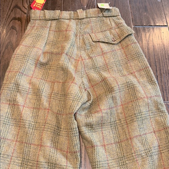 Kevin’s Plaid pure new Wool tweed Trousers new with tags deadstock size xsmall/4 - Picture 7 of 7